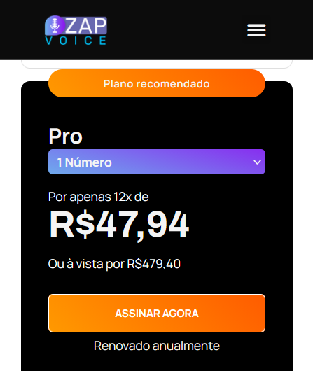 Print de plano de concorrente