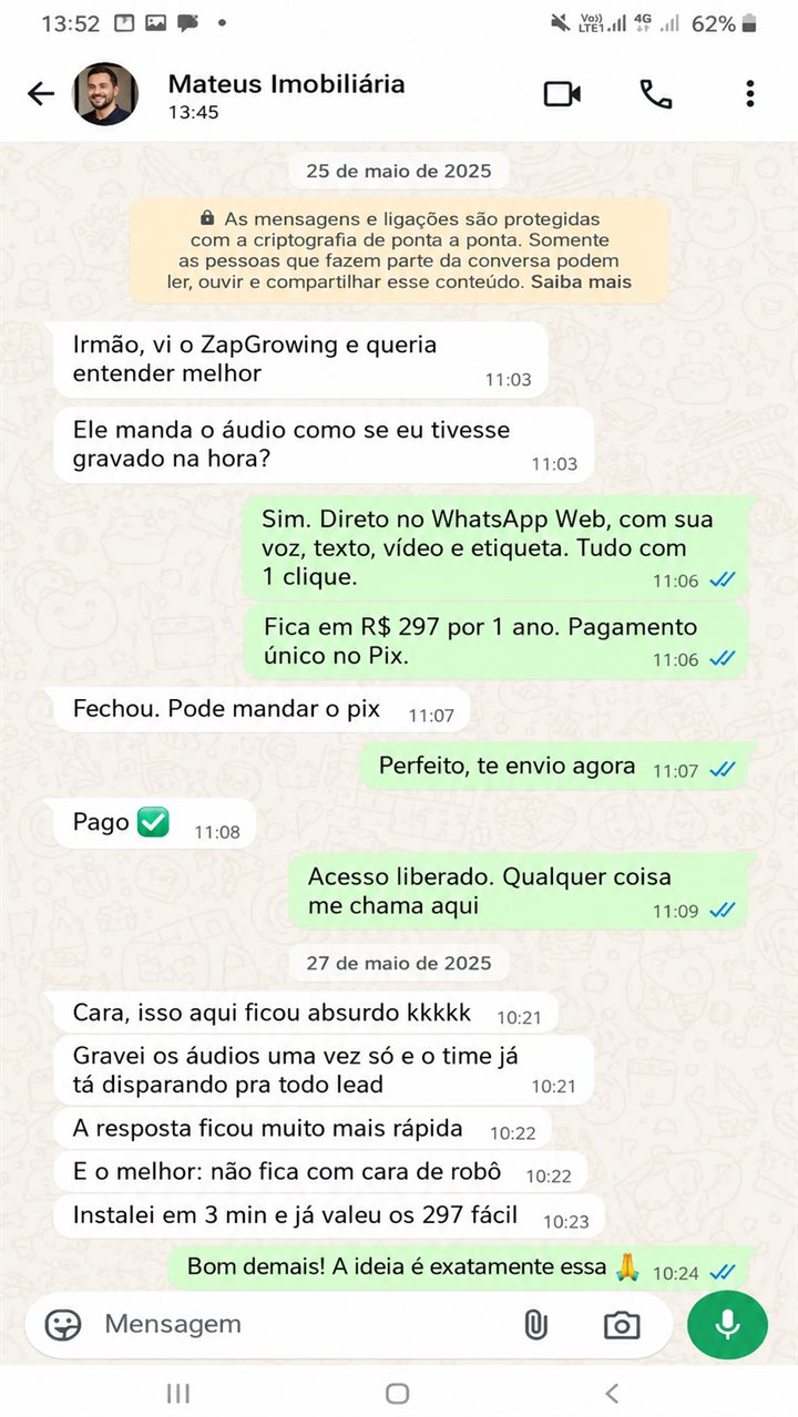 Depoimento de cliente