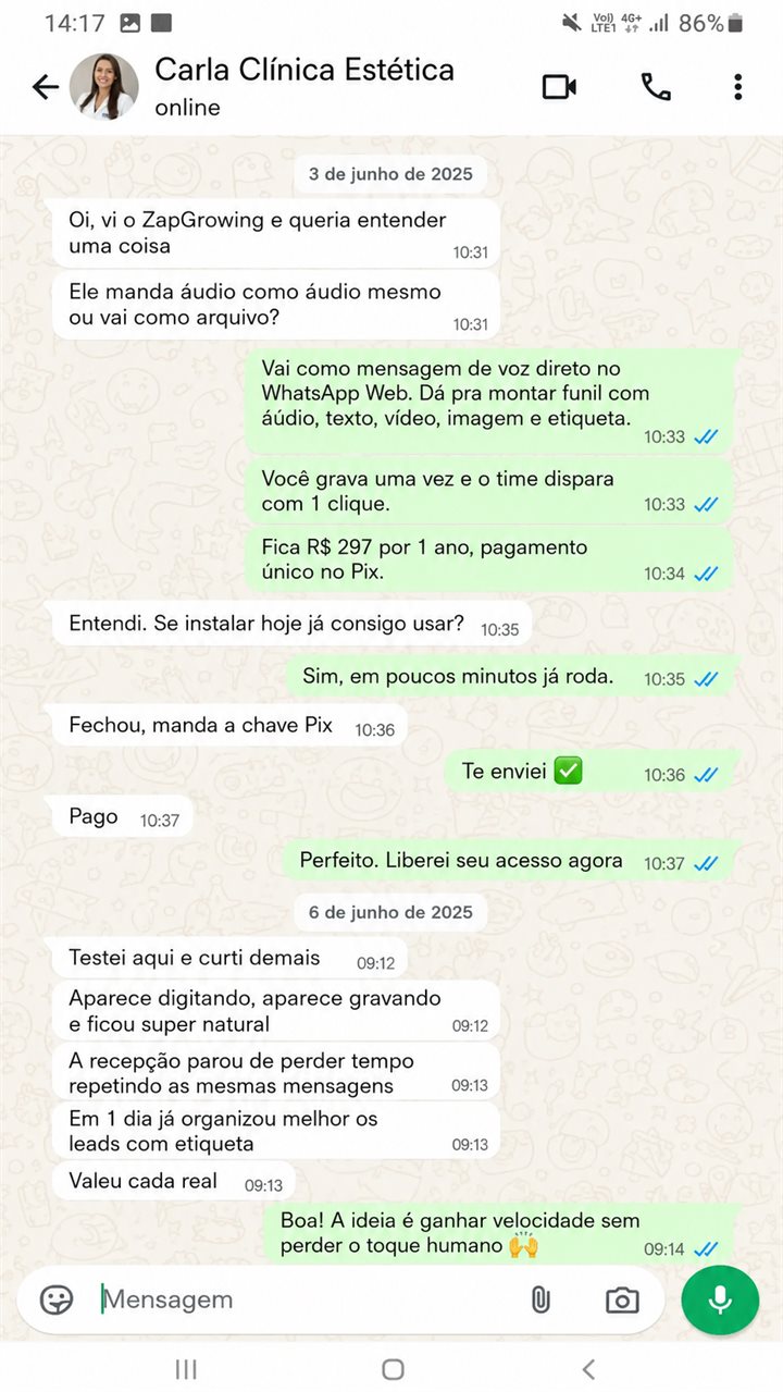 Depoimento de cliente