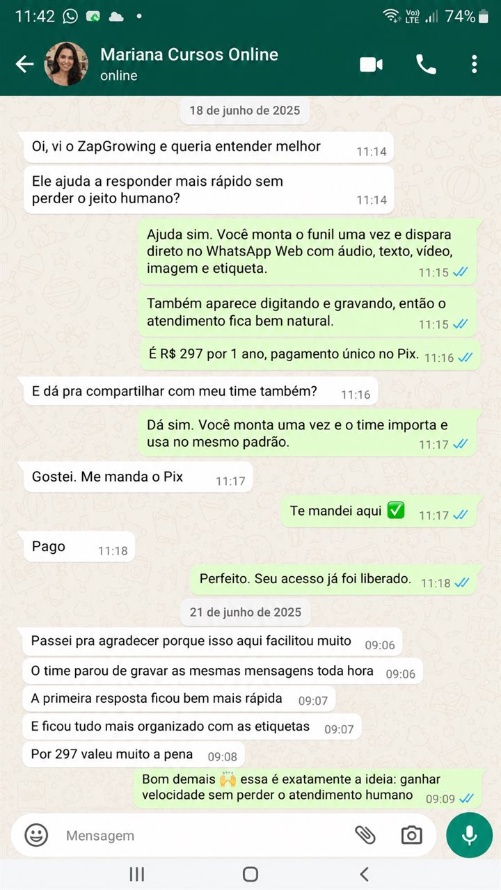 Depoimento de cliente